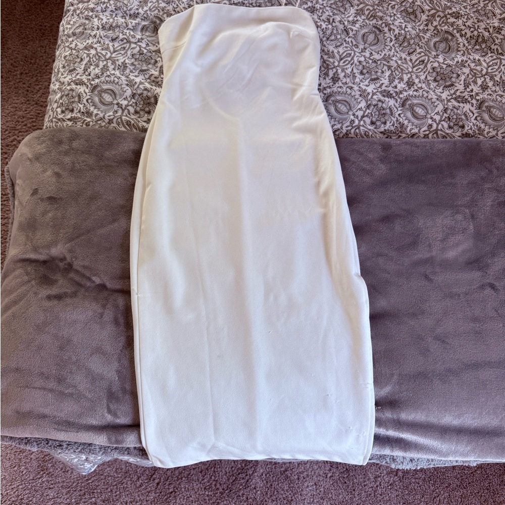 Princess Polly Strapless Cream Dress